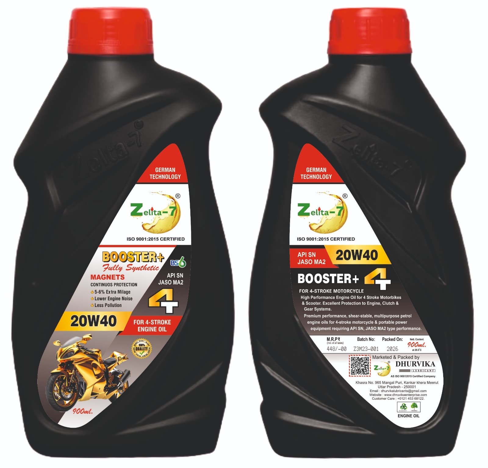 Zelita-7 Booster+ Fully Synthetic Engine Oil 20W-40